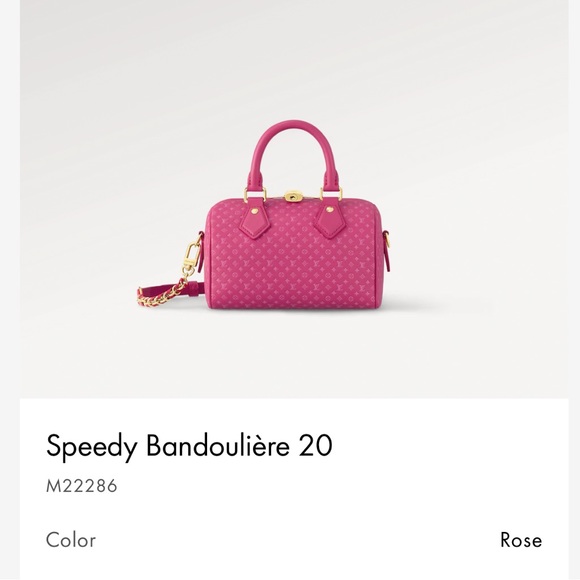 🩷 Louis Vuitton Speedy Bandouliere Nanogram 20 Rose EUC ONE OWNER - Picture 14 of 17